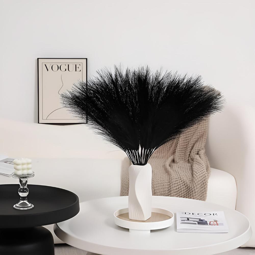 Luxurious Faux Pampas Décor Set | 3 Elegante Stiele