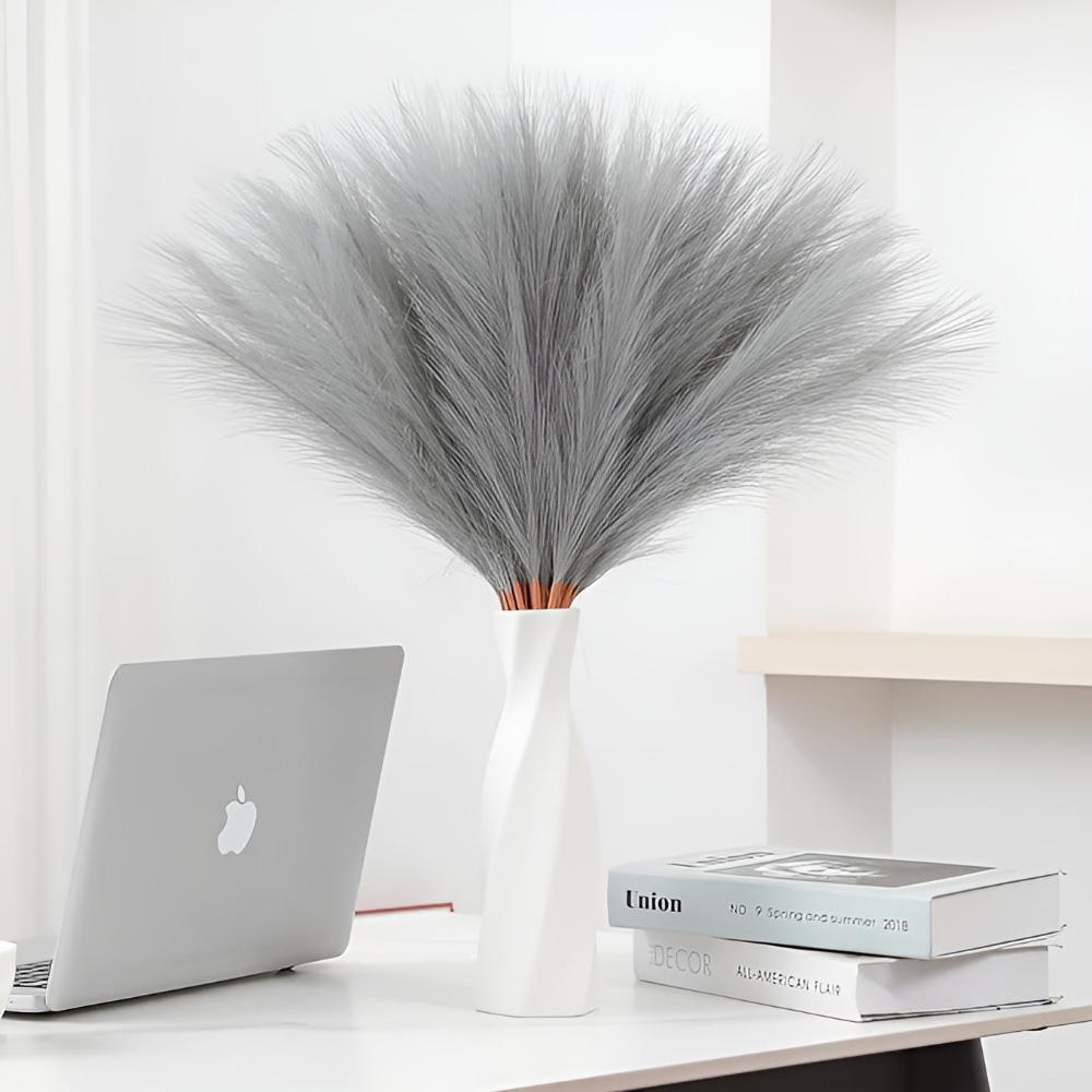 Luxurious Faux Pampas Décor Set | 3 Elegante Stiele