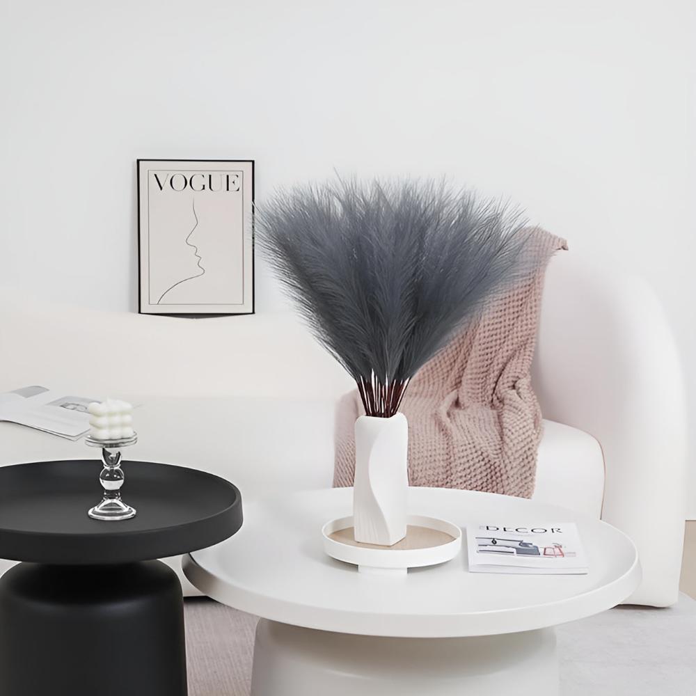 Luxurious Faux Pampas Décor Set | 3 Elegante Stiele