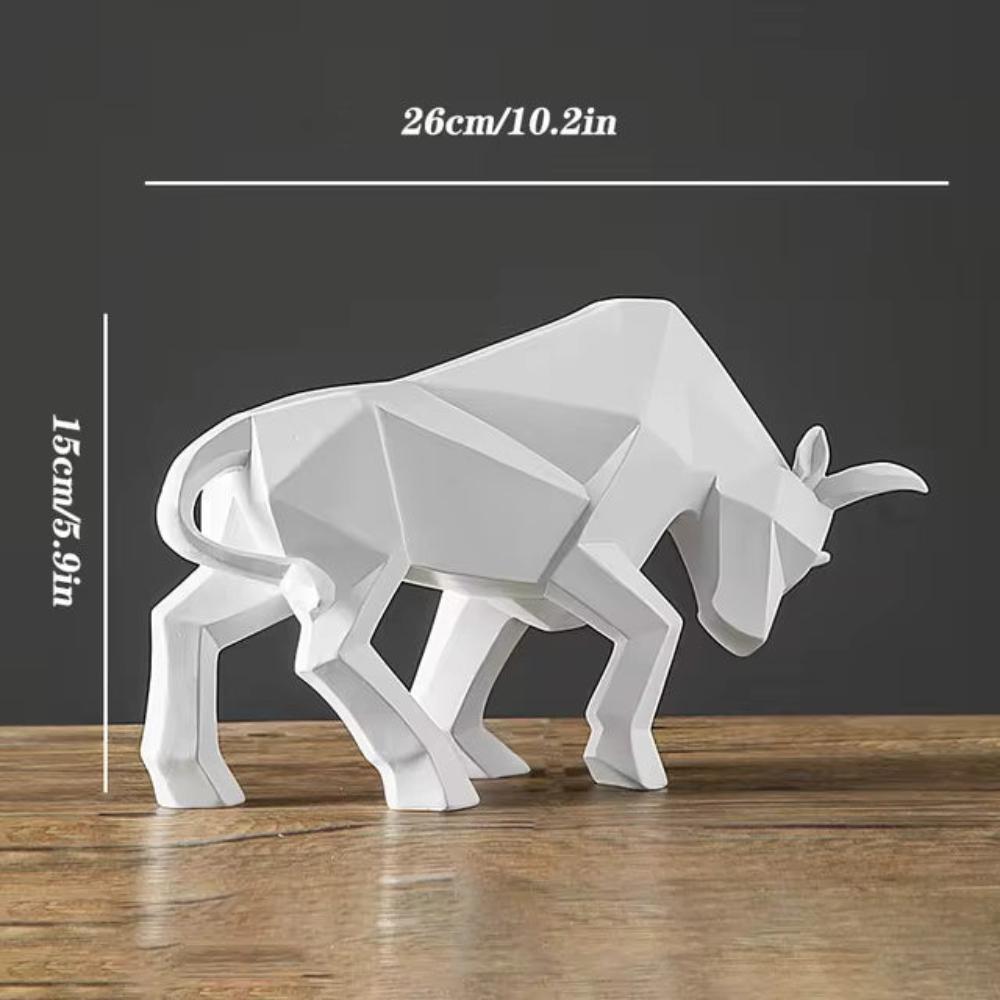MomentumBull | Dynamische Stier-Skulptur für Kraft und Eleganz
