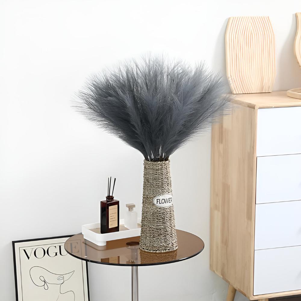 Luxurious Faux Pampas Décor Set | 3 Elegante Stiele