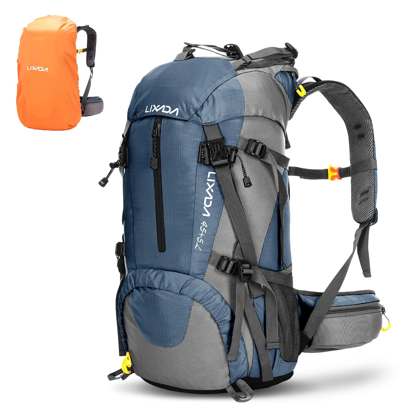 50L Wasserdichter Rucksack mit Regenhülle – Strapazierfähiges Campingzubehör für Klettern und Trekking