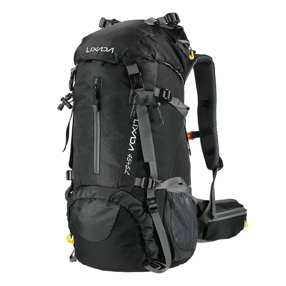 50L Wasserdichter Rucksack mit Regenhülle – Strapazierfähiges Campingzubehör für Klettern und Trekking