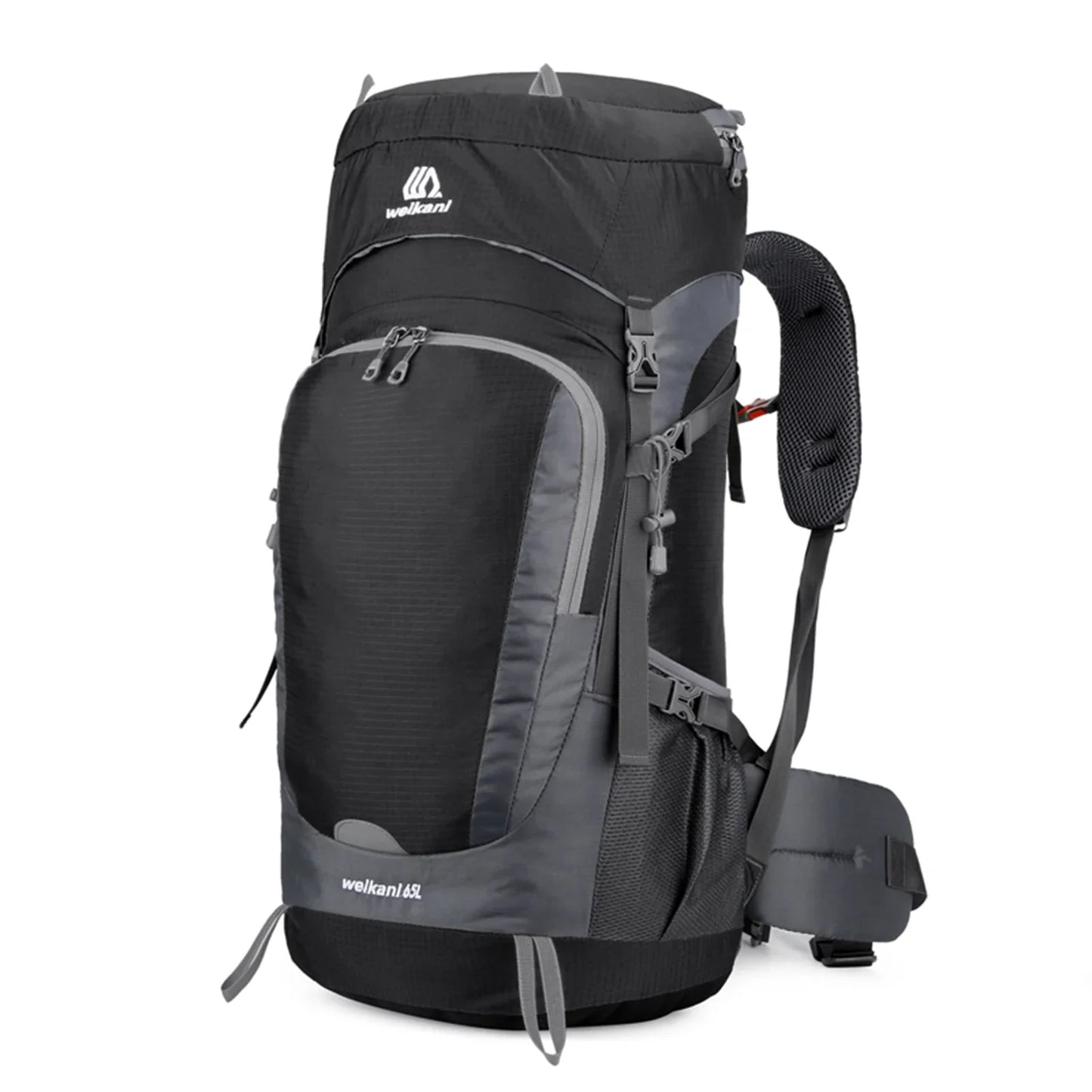65L Wasserdichter Wanderrucksack mit Regenhülle – Strapazierfähiges Campingzubehör für Outdoor-Abenteuer und Wanderungen