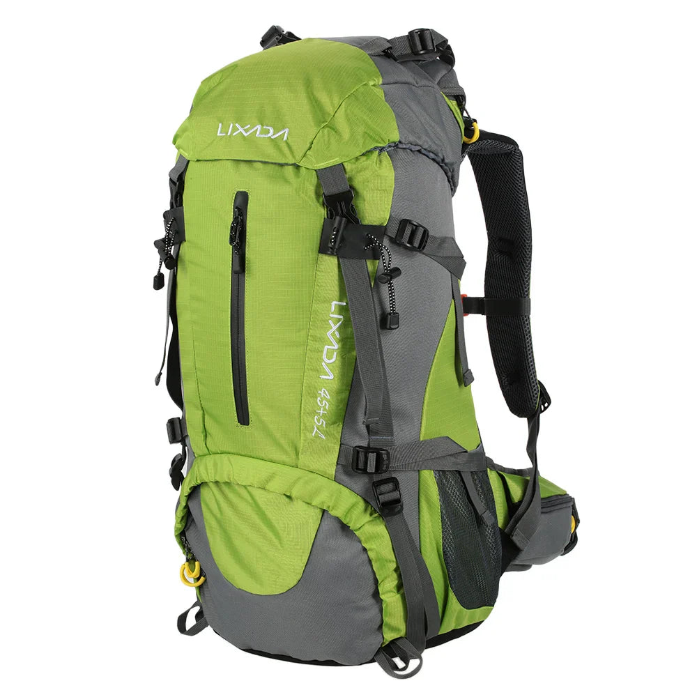 50L Wasserdichter Rucksack mit Regenhülle – Strapazierfähiges Campingzubehör für Klettern und Trekking