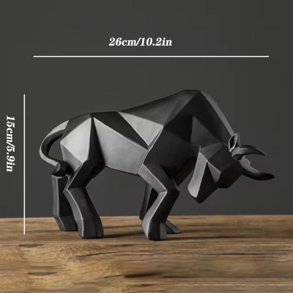 MomentumBull | Dynamische Stier-Skulptur für Kraft und Eleganz