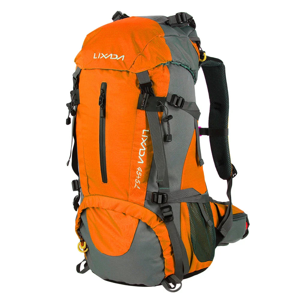50L Wasserdichter Rucksack mit Regenhülle – Strapazierfähiges Campingzubehör für Klettern und Trekking