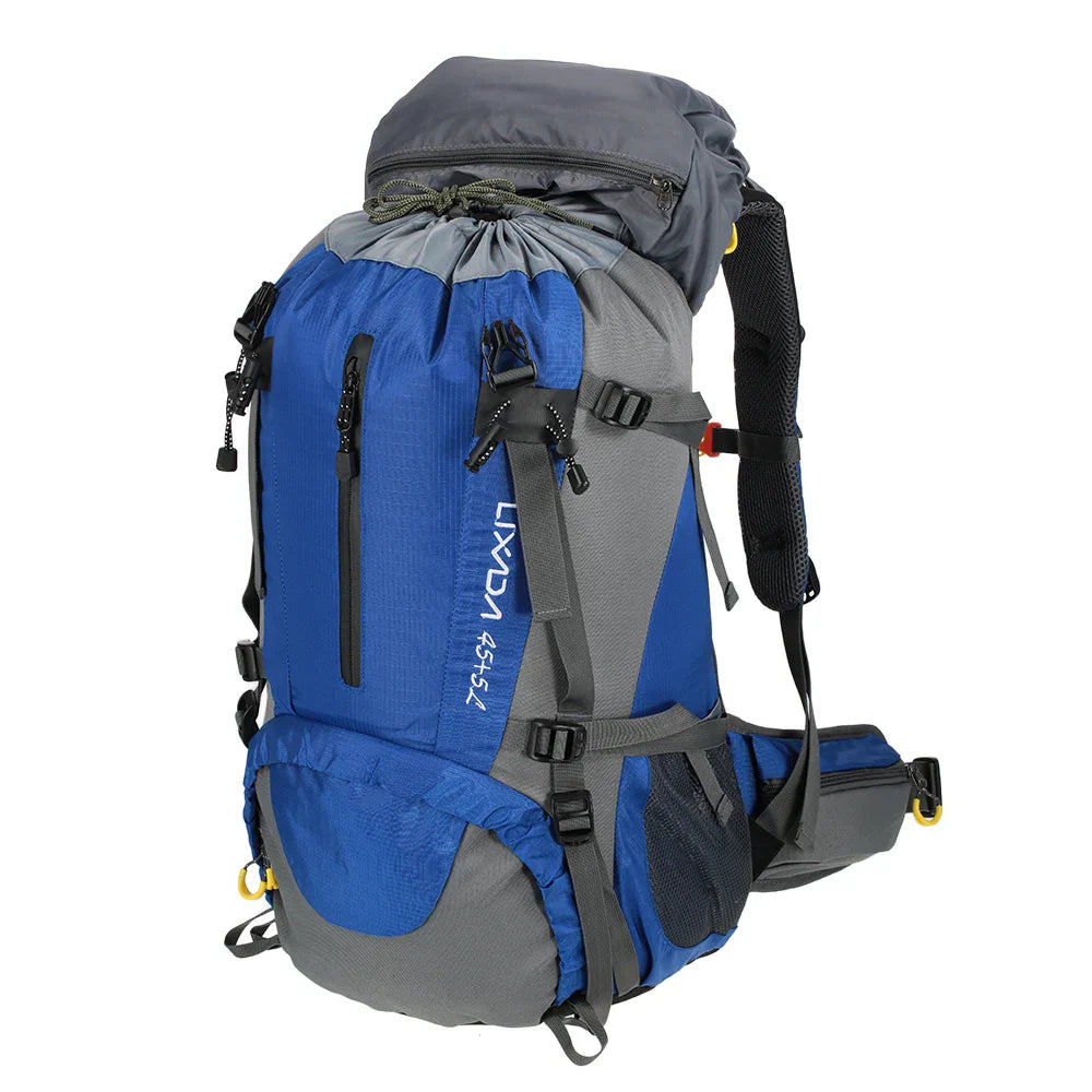 50L Wasserdichter Rucksack mit Regenhülle – Strapazierfähiges Campingzubehör für Klettern und Trekking