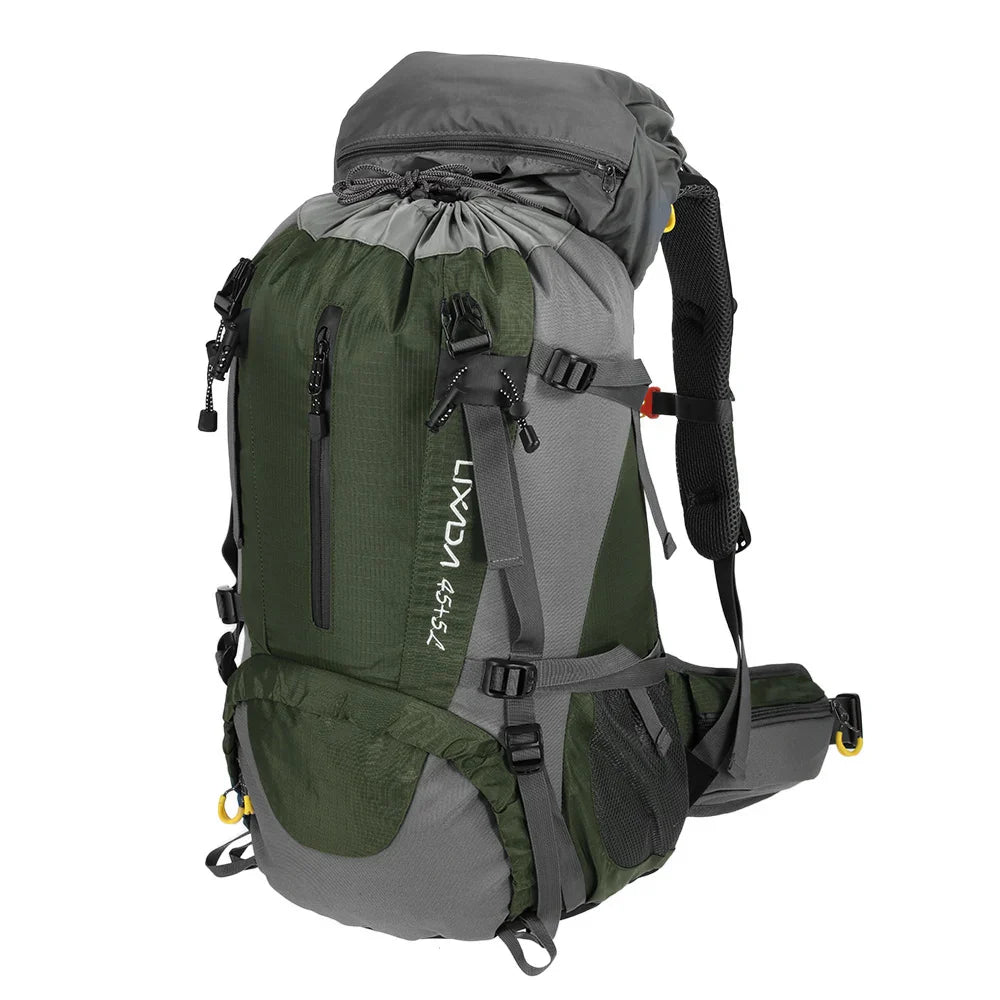 50L Wasserdichter Rucksack mit Regenhülle – Strapazierfähiges Campingzubehör für Klettern und Trekking