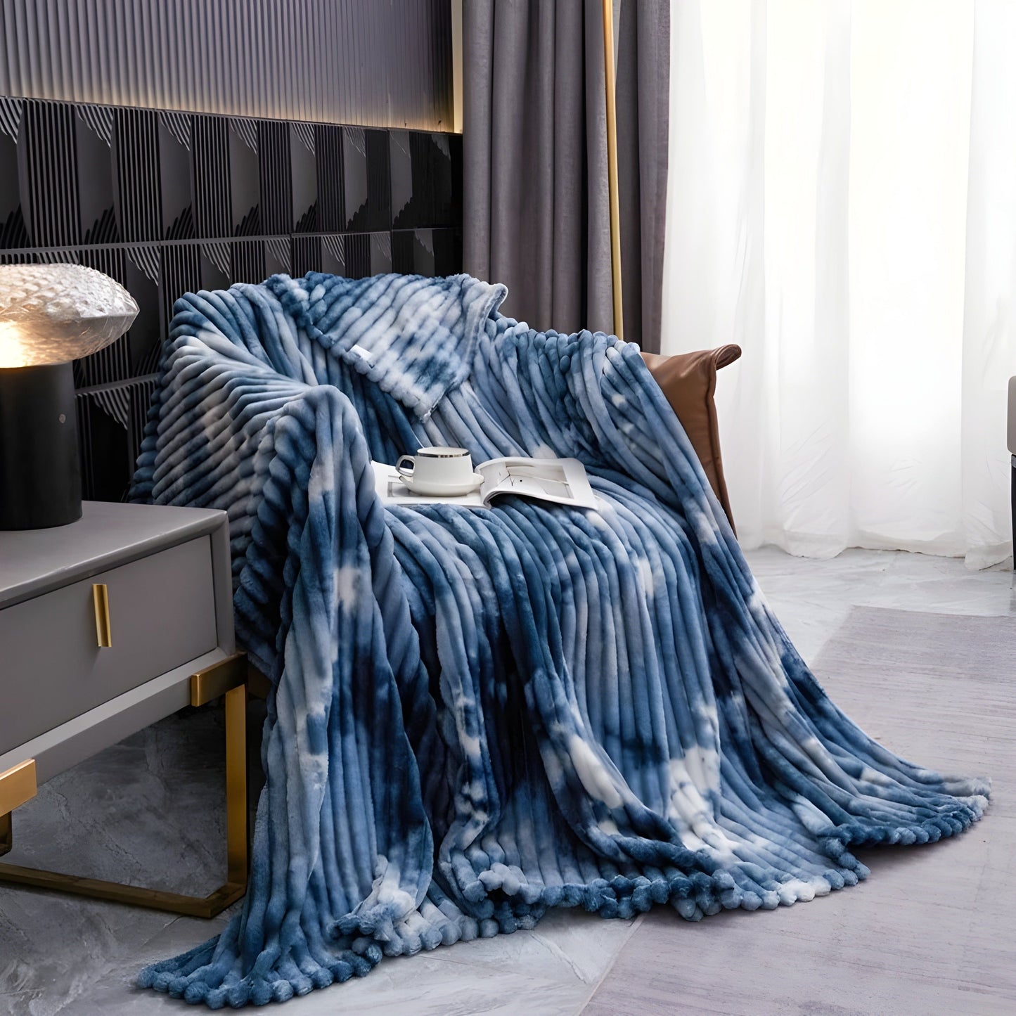 Weiche Tie-Dye Flanell-Fleecedecke