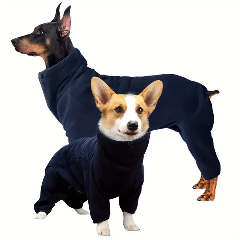 Winddichter Wintermantel für Hunde – Warmer Ganzkörper-Pyjama für Kalte Tage
