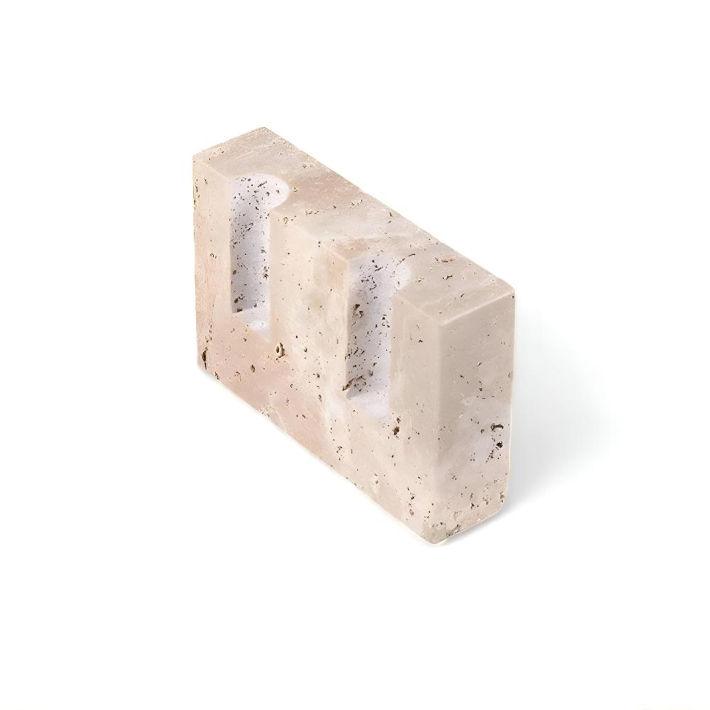 StoneGlow | Zeitloser Kerzenhalter aus Travertinstein