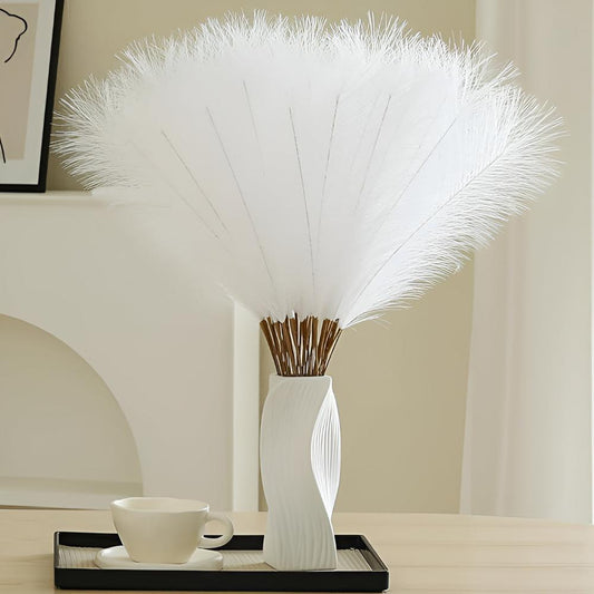 Luxurious Faux Pampas Décor Set | 3 Elegante Stiele