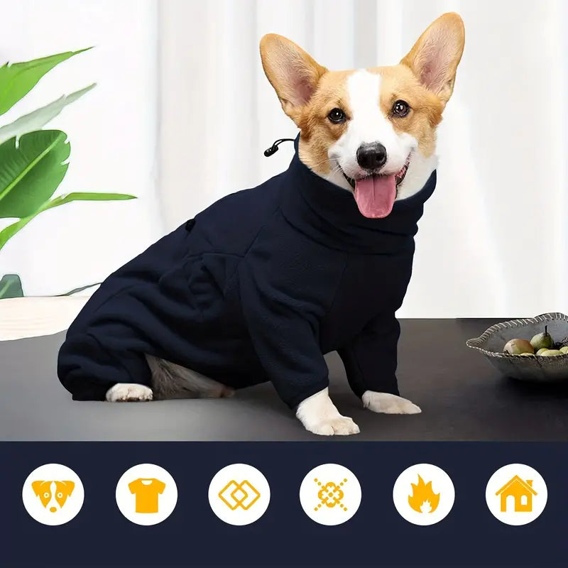 Winddichter Wintermantel für Hunde – Warmer Ganzkörper-Pyjama für Kalte Tage
