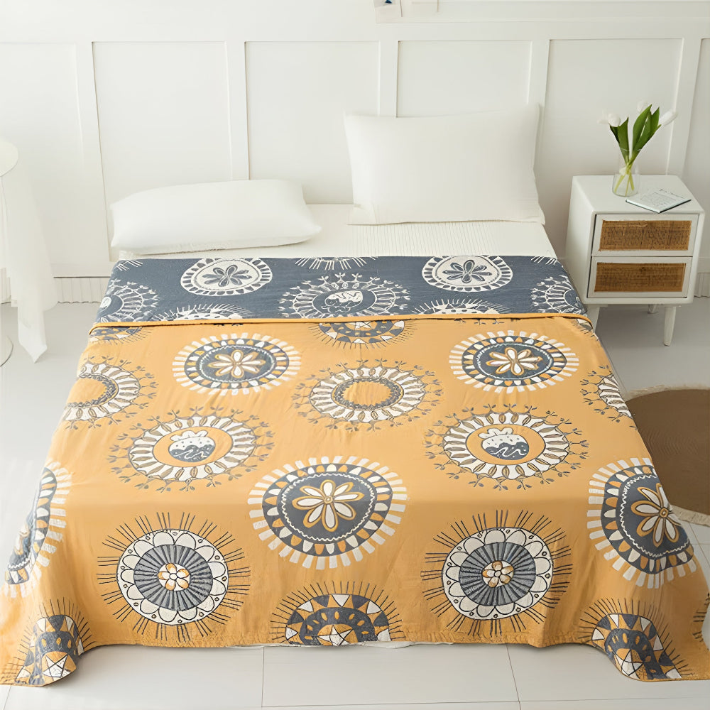 Blossom Radiance Circle Baumwoll-Decke