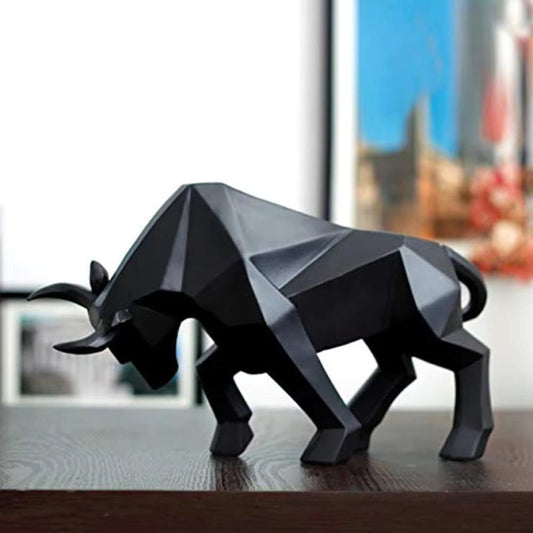MomentumBull | Dynamische Stier-Skulptur für Kraft und Eleganz
