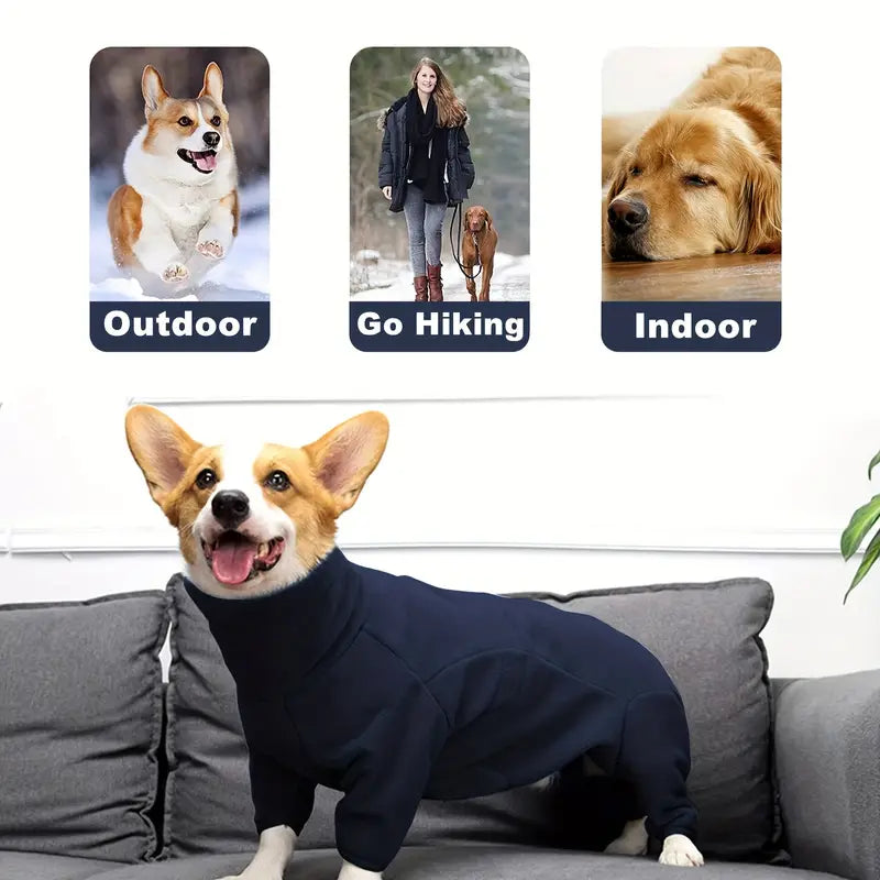 Winddichter Wintermantel für Hunde – Warmer Ganzkörper-Pyjama für Kalte Tage