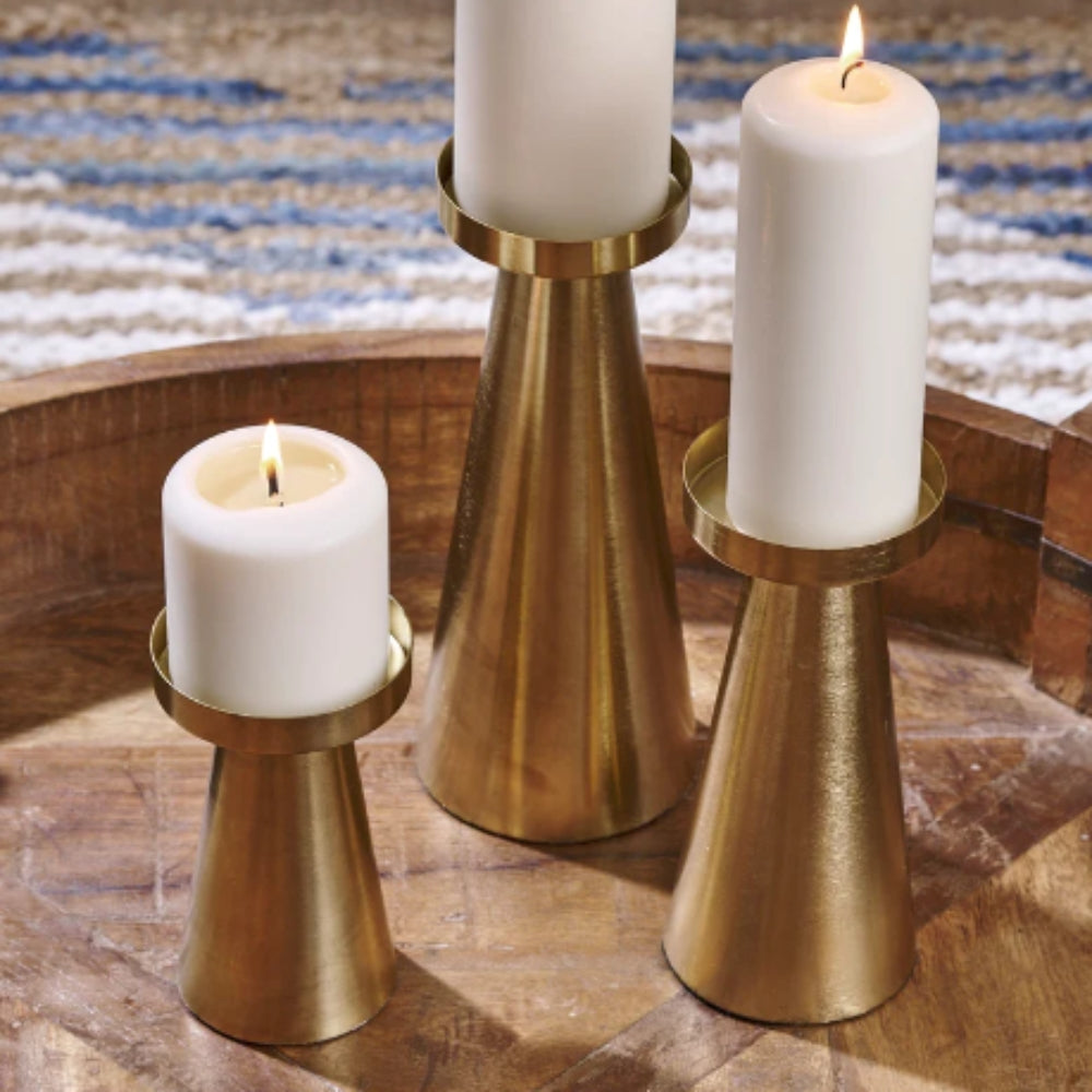 Elegante Kerzenhalter aus Messing
