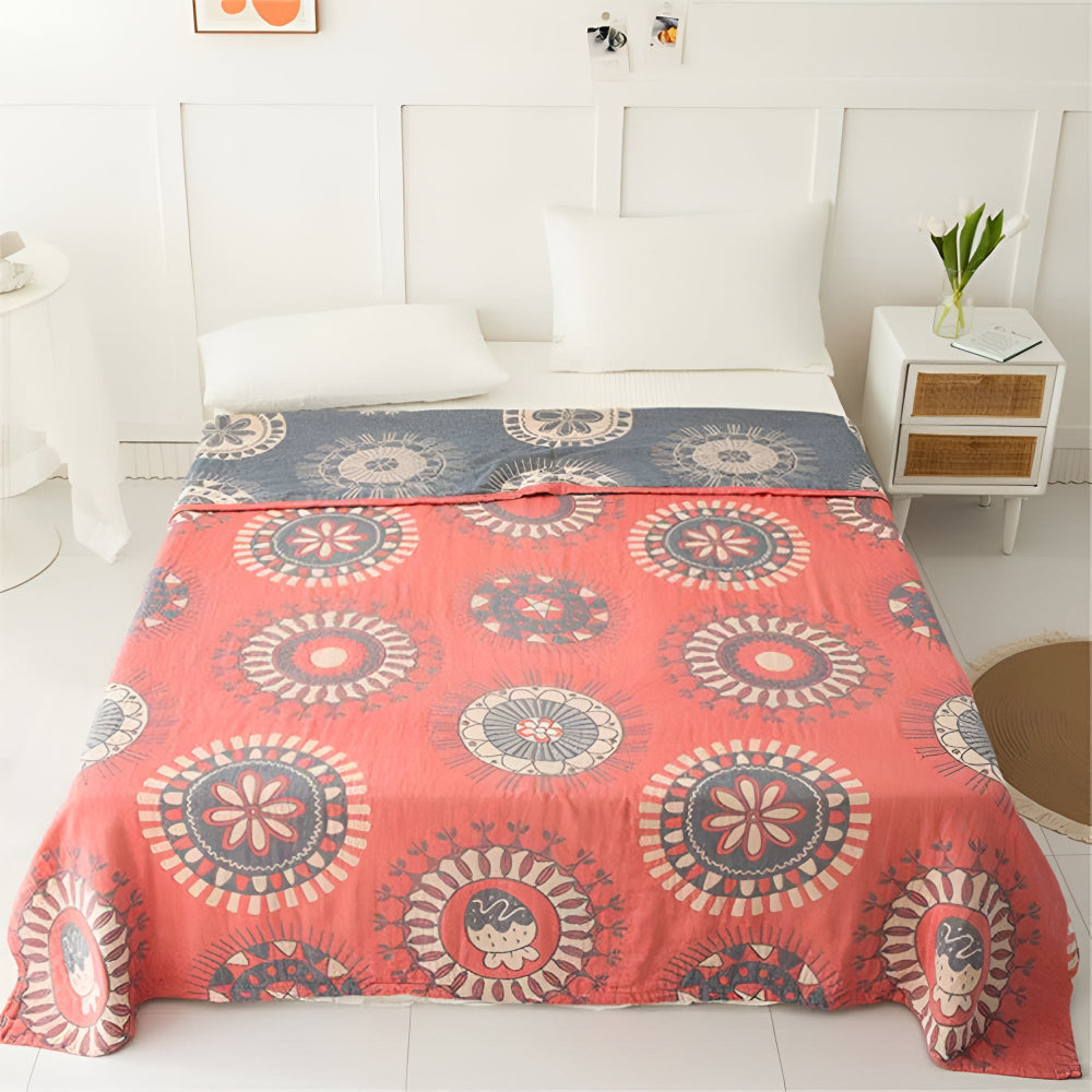 Blossom Radiance Circle Baumwoll-Decke