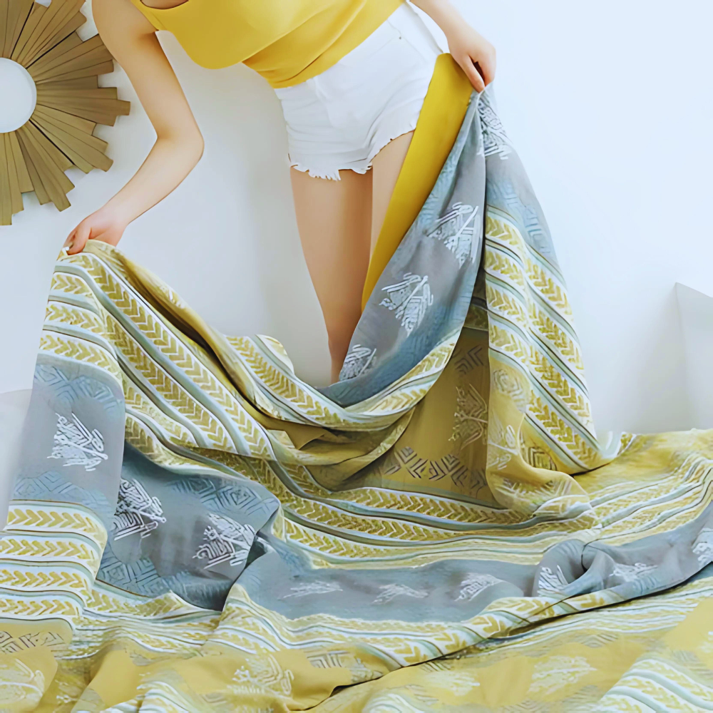 Weiche und Bunte Strickdecke