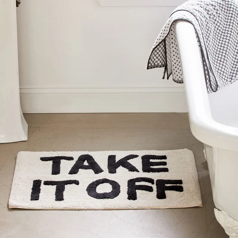 Handgefertigte Badematte "Take It Off"