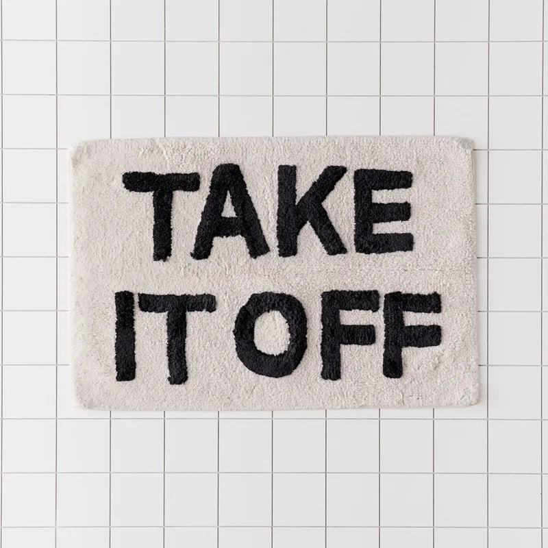 Handgefertigte Badematte "Take It Off"