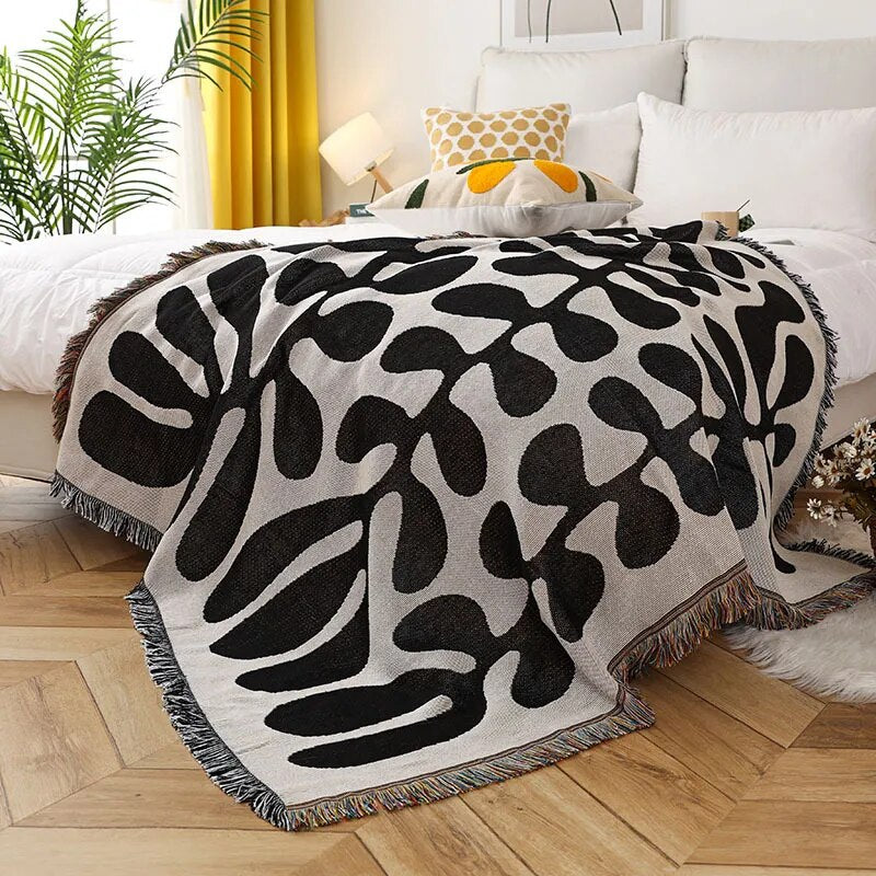 Klassische Strickdecke im Weinstock-Design für Stil und Komfort