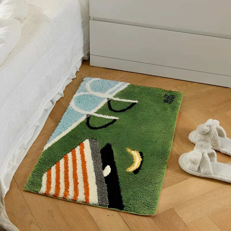 Handgefertigte Badematte im 'Swimming Pool' Design